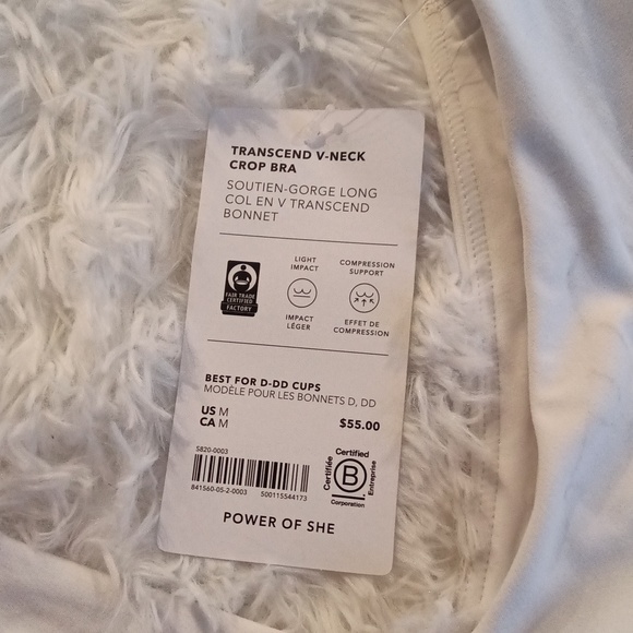 Athleta Transcend V Neck Crop Bra - Picture 3 of 4